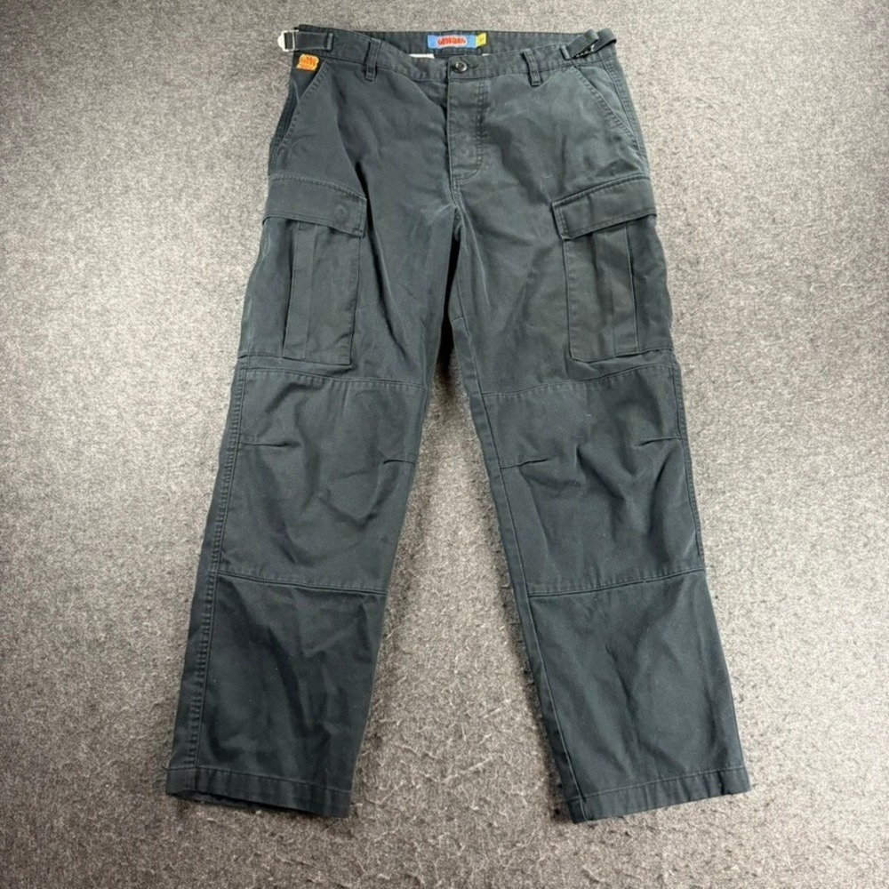 EMPYRE Pants Mens 30 Black Utility Pockets Adjustable Waist Workwear Relax Cargo